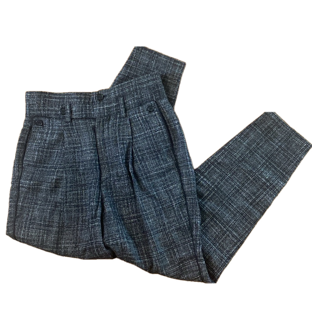 Diesel Black Gold Plaid Wool Blend Pants Size 38 or Size 6